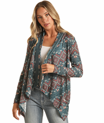 Rock & Roll Denim Printed Cardigan Women's BW34T03275