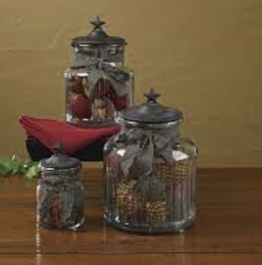 Park Designs Glass Jar Black Star