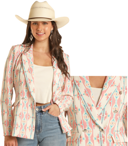 Rock & Roll Denim Suit Jacket Women's BW92T03727