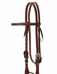 Weaver Leather Browband Headstall W/ Copper Flower Buckles  10010-00-14