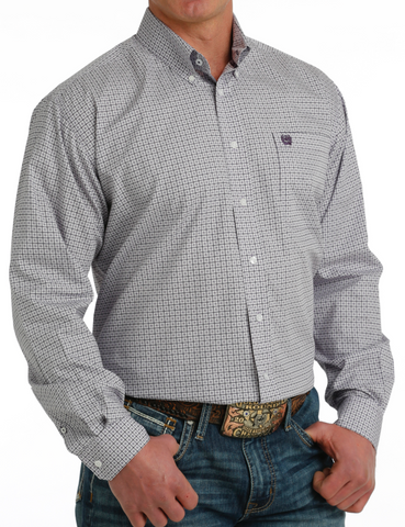 Cinch L/S Shirt Men's MTW1105735 purple print