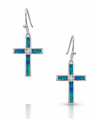 Montana Silversmiths River of Light Opal Cross ER4614