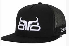 Baredown Cap Black with White Logo/Blk Mesh