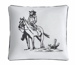 HiEnd Accents Ranch Life Cowgirl Indoor/Outdoor Pillow OP2138