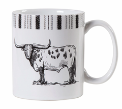 HiEnd Accents Ranch Life Longhorn Set Of 4 Mugs