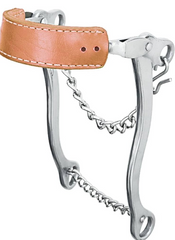 Weaver Hackamore Bit Flat Leather Nose 25-1360