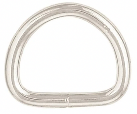 Weaver Dee ring 1 1/2", 1", 3/4" nickel plated