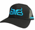 Baredown Cap Black with a Rose Logo or Turquoise Logo