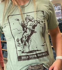 ALI-DEE Hold Your Horses Graphic T-Shirt
