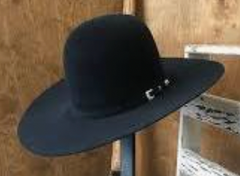 Resistol Hat  Black 20x Open Crown