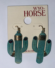 Wyo-Horse Cactus Earrings JE283PT
