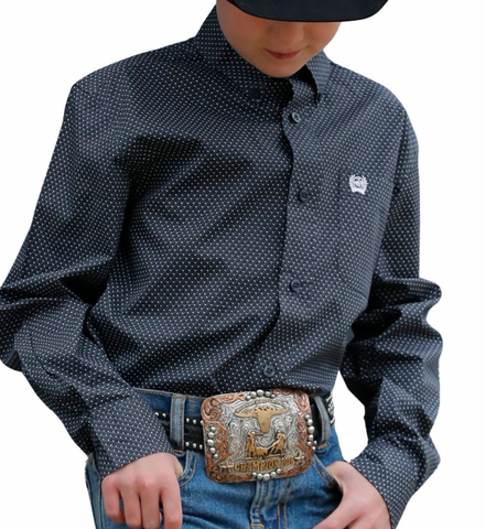 Cinch Button Up L/S Shirt Boy's MTW7060349