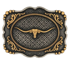 Attitude Buckles Framed LongHorn A1003P