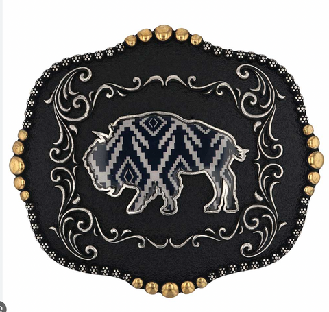 Montana Attitude Buckle Midnight Buffalo A989S