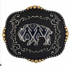 Montana Attitude Buckle Midnight Buffalo A989S