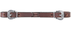 Weaver Basin Cowboy Straight Leather Curb Strap 30-1387-BR