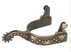 Weaver Floral Buffed Brown Spurs Men's  25-7824