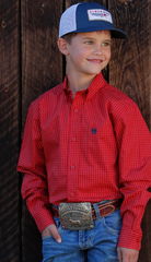 Cinch Button Up L/S Shirt Boy's MTW7060353