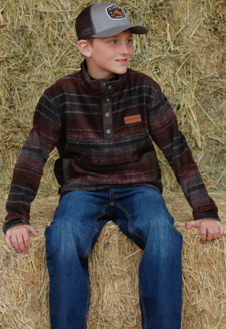 Cinch Polar Fleece 1/4 Button Kids MWK7590017