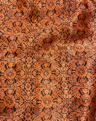 Brown Creek Orange/Black Print Wild Rag 44"