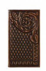 3D Rodeo Wallet Floral Basketweave Brown D 250014602