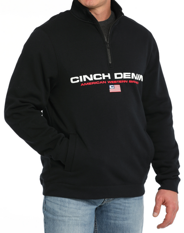 Cinch Men's 1/4 Zip pull-over MWK1918001 Black