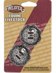 Weaver 04200 Horse Shoe Brand Conchos with Slots, 1-3/4"