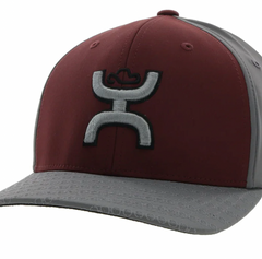 Hooey Solo III FlexFit Fitted Cap Maroon/Grey - 2219MAGY L/XL