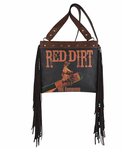 Red Dirt Crossbody Leather Fringed Purse 24120948