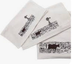 HiEnd Accents Jasper Embroidered  Windmill Landscape Towel Set