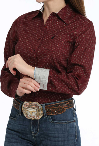 Cinch Button Up L/S Shirt Women's MSW9164232