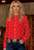 Cruel Girl Ladies Red L/S  Button Up CTW7483002