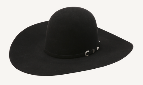 American Hat Black 40x Open Crown