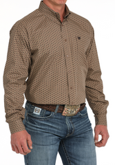 Cinch L/S Brown Button Up MTW1105881