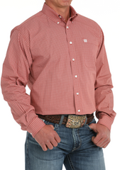 Cinch L/S Red Button Up Men's Shirt MTW1105871