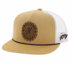 Hooey Spur Leather Circle Patch Cap 2514T-TNWH