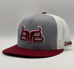 Baredown Iron Horse Red/Grey Flat Brim Cap