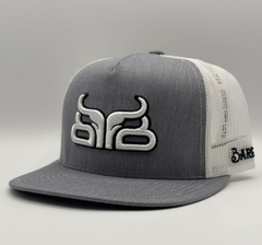 Baredown Bandit Grey/White Flat Brim Cap