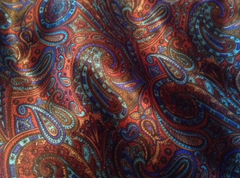 Brown Creek Rich Multi Coloured Paisley Wild Silk Rag 44"