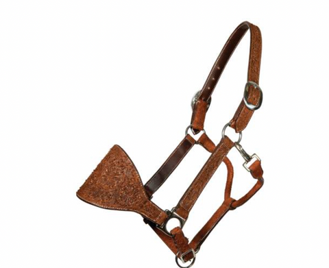 Professional's Choice Bronc Chocolate Brown Floral Halter 3PLBH-CFR