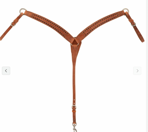 Buckstitch Breast Collar, Hermann Oak® Russet, Dawn Collection 40076-21-20