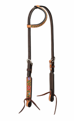 Weaver Turquoise Cross Floral Vine 5/8" Headstall 45006-01-01