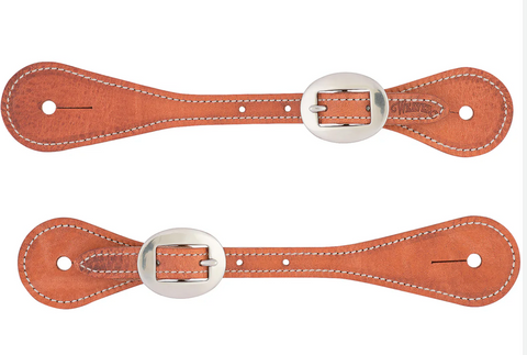 Weaver Youth Harness Leather Spur Straps Russet 30-0323