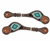 Weaver Turquoise Cross Turquoise Beaded Ladies Spur Straps 45-0426