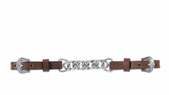 Weaver Basin Cowboy 4-1/2" Single Flat Link Chain Curb Strap 30-1381-BR