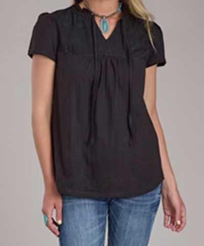 Roper Black Shirt Women's 03-039-0513-3054