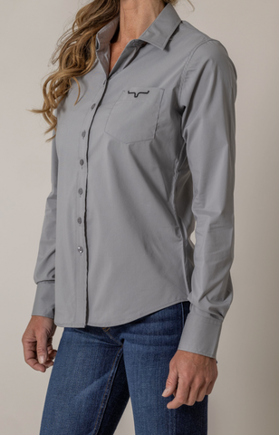 Kimes Ranch Button Up Solid L/S Shirt KR Team Women's