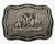 Crumrine Team Roper with Barbwire Silver Square Buckle 38679