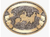 Crumrine Buckle Team Roper Round with Barbwire Silver/Gold C02161
