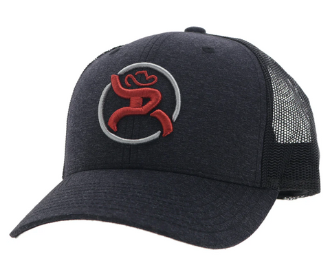Hooey Red Logo Grey Ball Cap 4031T-CHBK